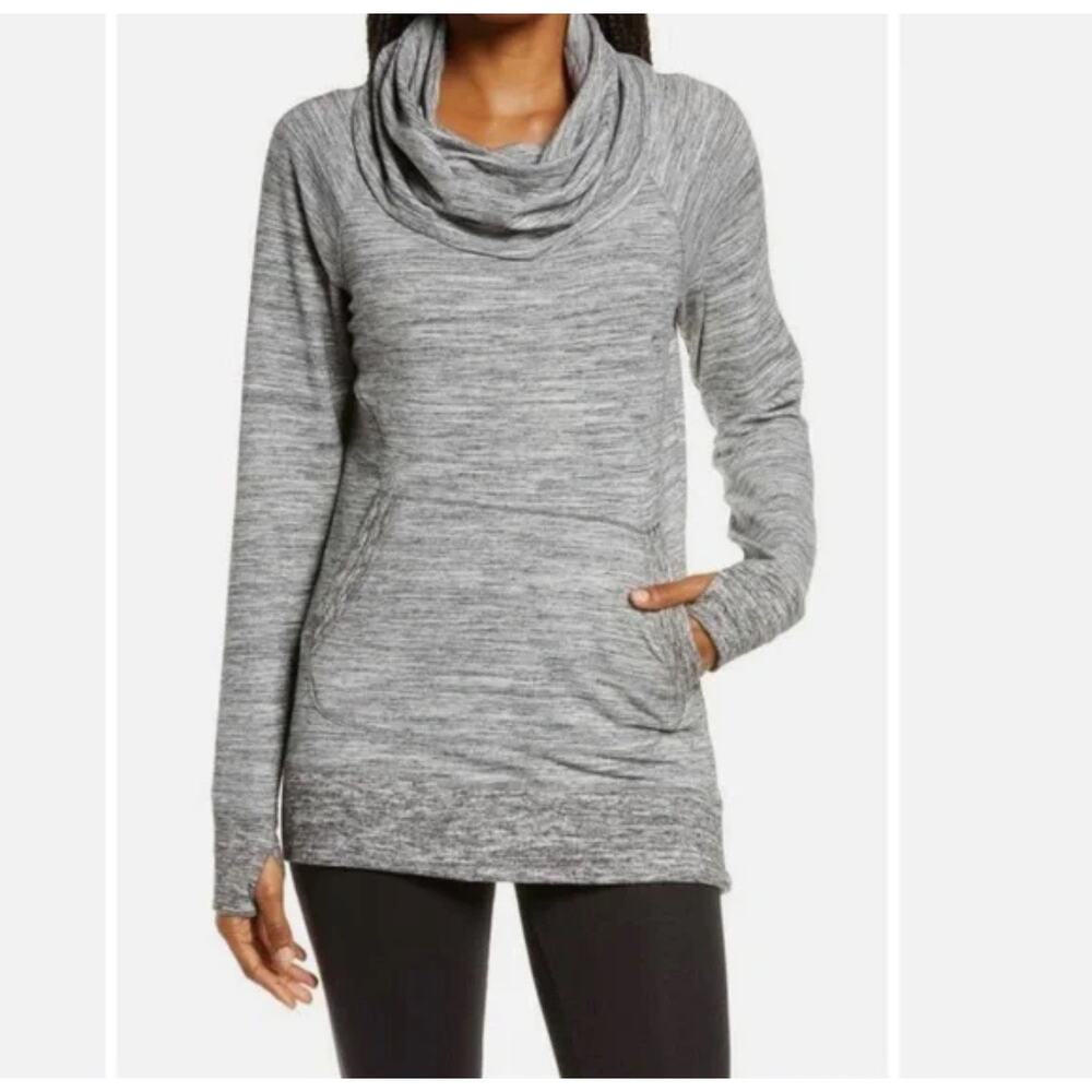 L.L.Bean Pullover, Marbled Gray Sz L